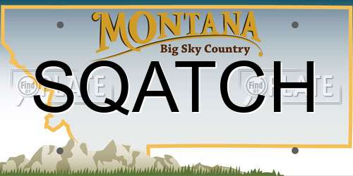 SQATCH Montana License Plate