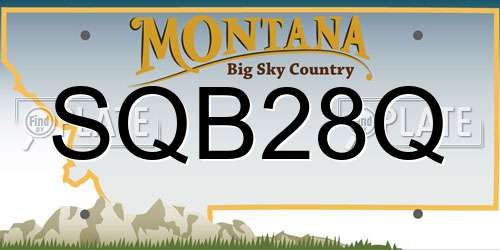 SQB28Q Montana License Plate