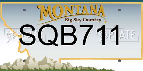 SQB711 Montana License Plate