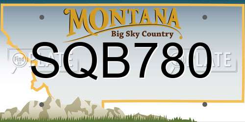 SQB780 Montana License Plate