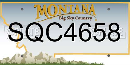 SQC4658 Montana License Plate