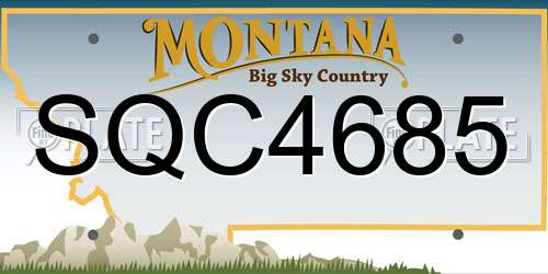 SQC4685 Montana License Plate