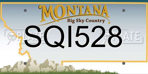 SQI528 Montana License Plate