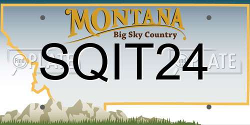 SQIT24 Montana License Plate