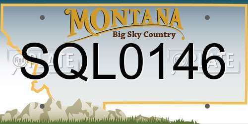 SQL0146 Montana License Plate