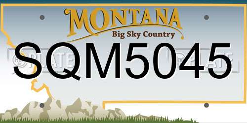 SQM5045 Montana License Plate
