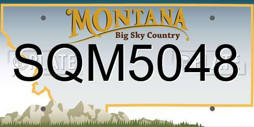 SQM5048 Montana License Plate