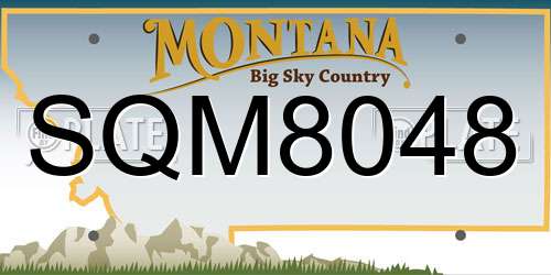 SQM8048 Montana License Plate