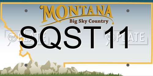 SQST11 Montana License Plate