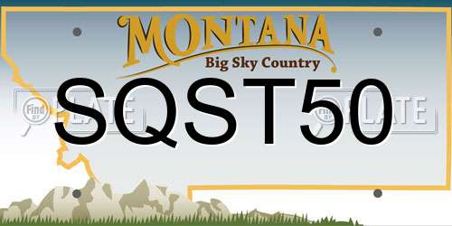 SQST50 Montana License Plate