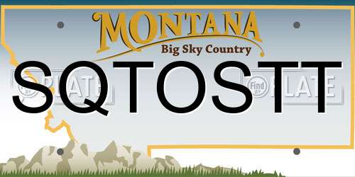 SQTOSTT Montana License Plate