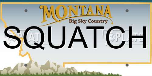 SQUATCH Montana License Plate