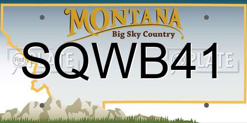 SQWB41 Montana License Plate