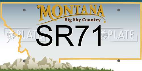 SR71 Montana License Plate