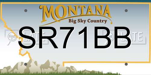 SR71BB Montana License Plate