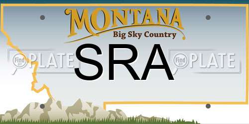 SRA Montana License Plate