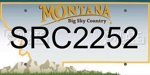 SRC2252 Montana License Plate