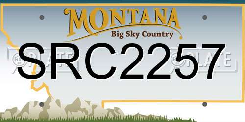 SRC2257 Montana License Plate