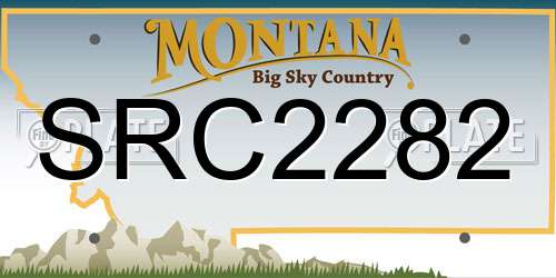 SRC2282 Montana License Plate