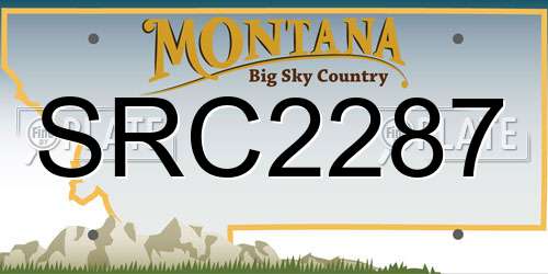 SRC2287 Montana License Plate