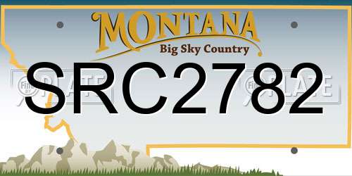 SRC2782 Montana License Plate
