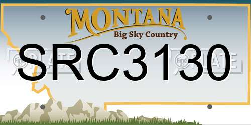 SRC3130 Montana License Plate