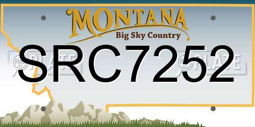 SRC7252 Montana License Plate