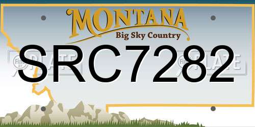 SRC7282 Montana License Plate