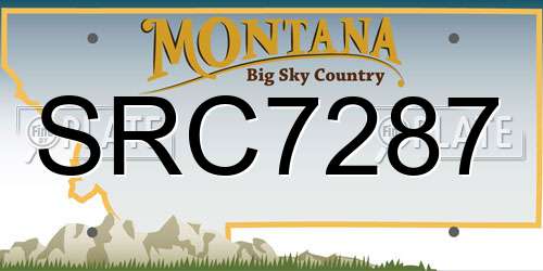 SRC7287 Montana License Plate