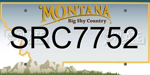 SRC7752 Montana License Plate