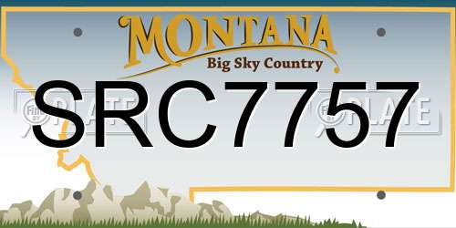 SRC7757 Montana License Plate