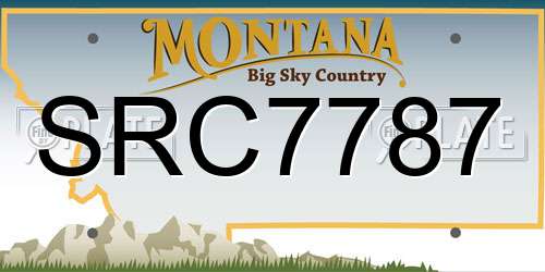 SRC7787 Montana License Plate