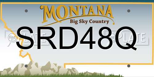 SRD48Q Montana License Plate