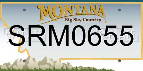 SRM0655 Montana License Plate