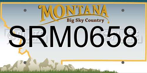 SRM0658 Montana License Plate