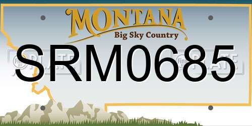 SRM0685 Montana License Plate