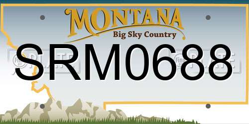 SRM0688 Montana License Plate