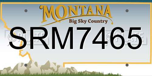 SRM7465 Montana License Plate