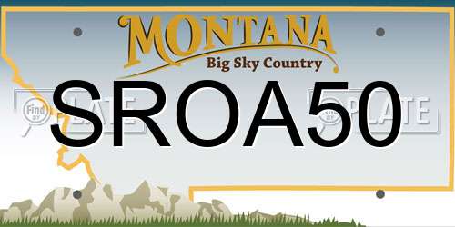 SROA50 Montana License Plate