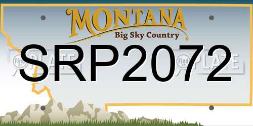 SRP2072 Montana License Plate