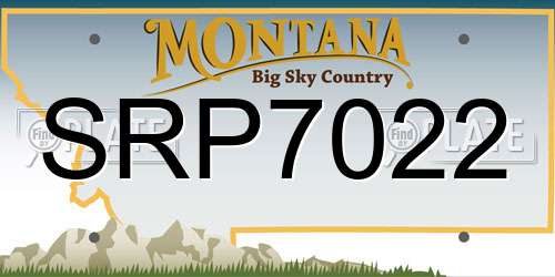 SRP7022 Montana License Plate