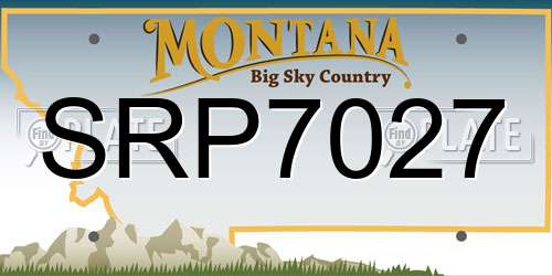 SRP7027 Montana License Plate