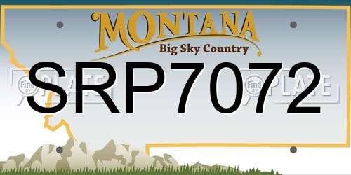 SRP7072 Montana License Plate