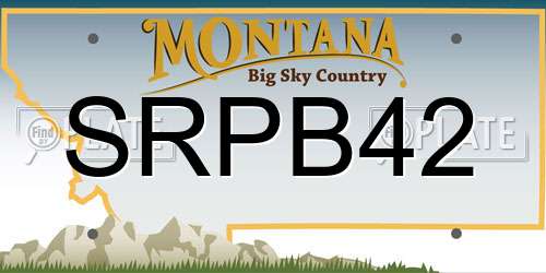 SRPB42 Montana License Plate