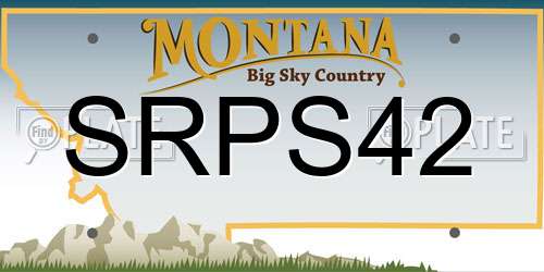 SRPS42 Montana License Plate