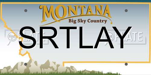 SRTLAY Montana License Plate