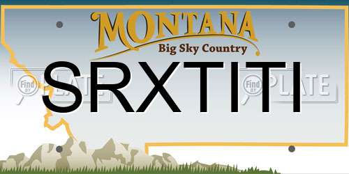 SRXTITI Montana License Plate