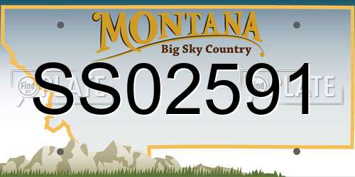 SS02591 Montana License Plate