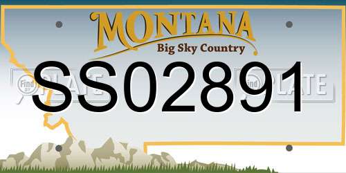 SS02891 Montana License Plate