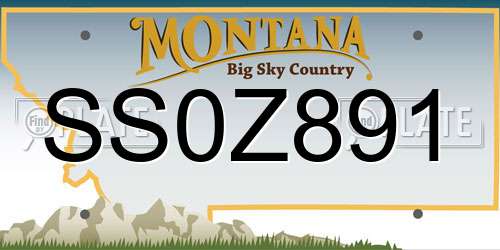 SS0Z891 Montana License Plate
